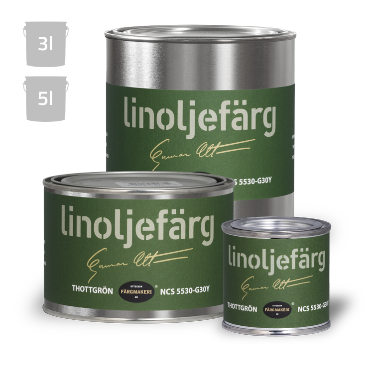 Linseed paint Thott green